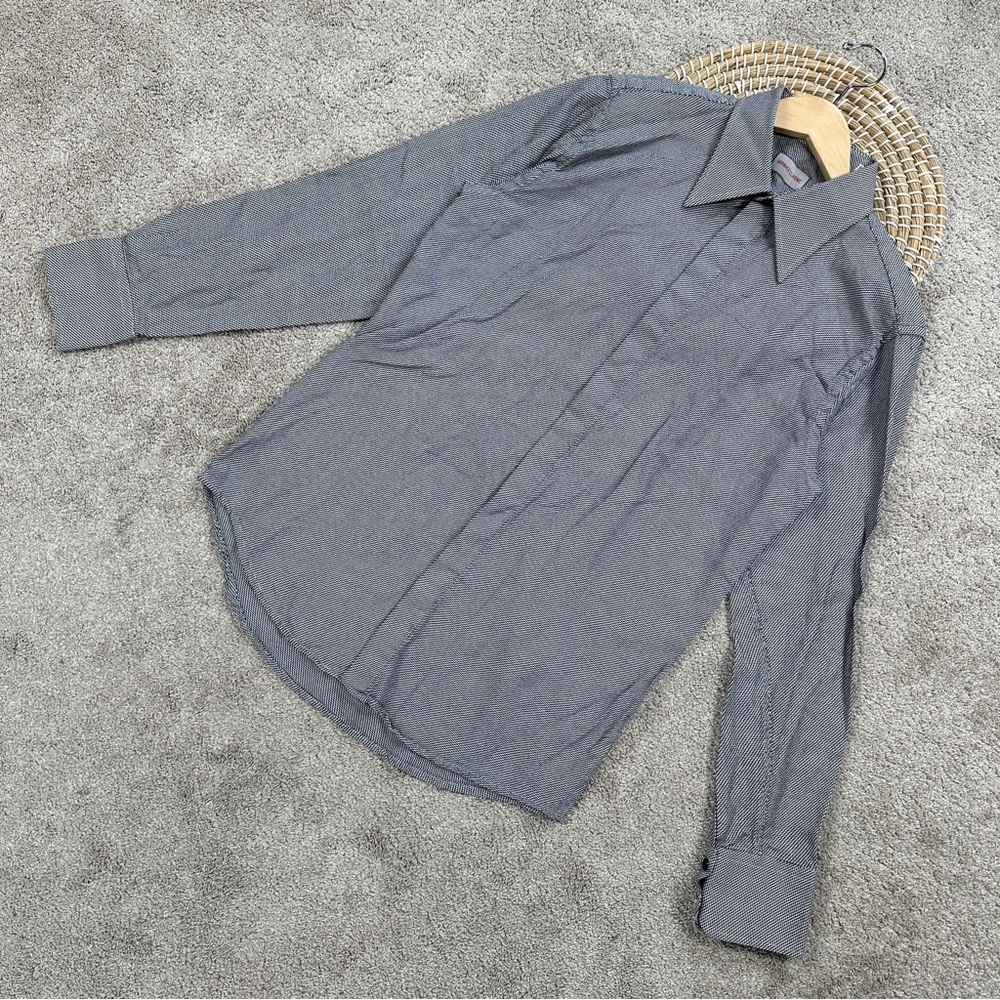 Versace Classic Men’s Button Up Shirt Longsleeve Sharkskin Print Geometric M - Picture 2 of 15